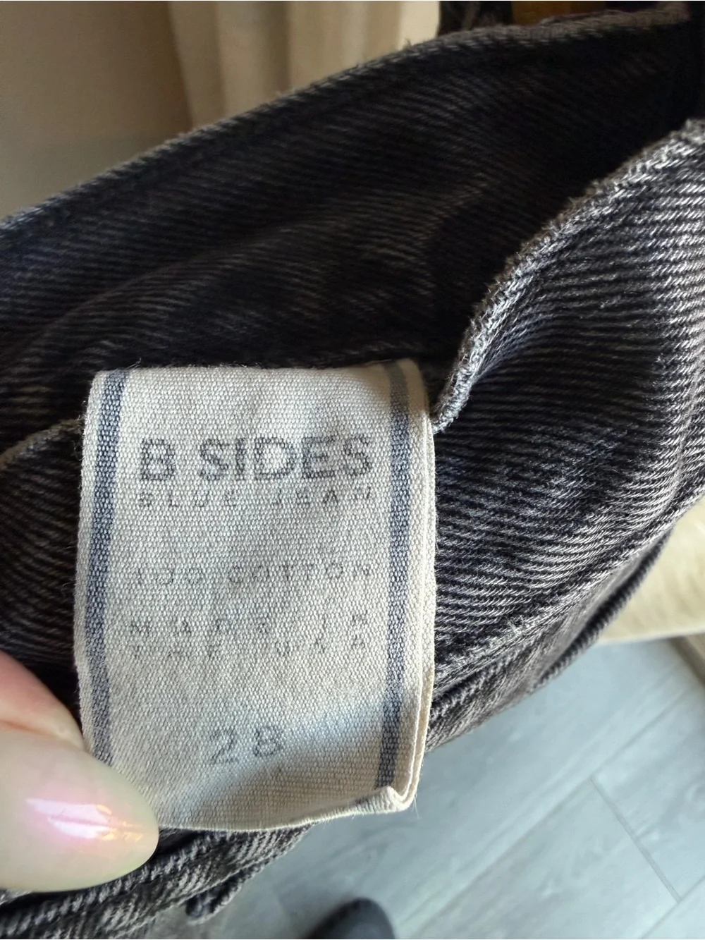 B Sides Black Barrel Jeans